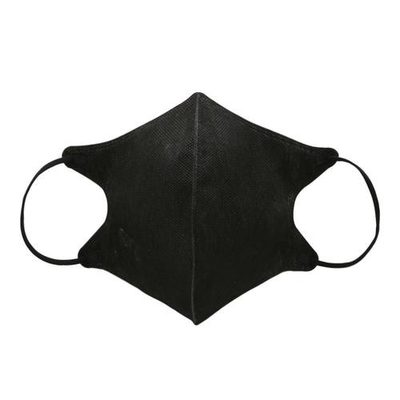 3 τρισδιάστατη ιατρική προστατευτική μάσκα ΜΒ 19083 Kn95 υφάσματος μασκών μύτης στρώματος μαύρη μίας χρήσης