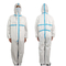 Άσπρη Jumpsuit ιατρική προστατευτική κουκούλα κοστουμιών φορμών αναπνεύσιμη μίας χρήσης χημική ανθεκτική